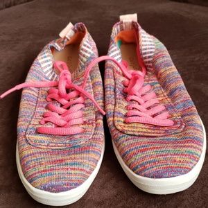 Rainbow slip ons